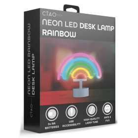 Rainbow Desktop Neon Light Up Sign