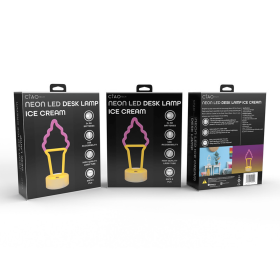 Ice Cream Cone Desktop Neon Light Up Sign