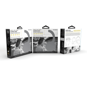 White & Black Compact Soft Comfort Bluetooth Headphones