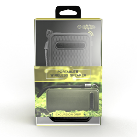 Excursion Grip Rugged Grill Rectangular Bluetooth Speaker Gunmetal