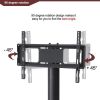 Black Multi-function TV Stand Height Adjustable Bracket Swivel 3-Tier