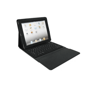iPad Portfolio with built in Bluetooth keyboard for iPad 2/3/4 (Color: Black)