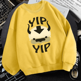 Man New Fleece Sweatshirts Avatar The Last Airbender (Option: Yellow-2XL)