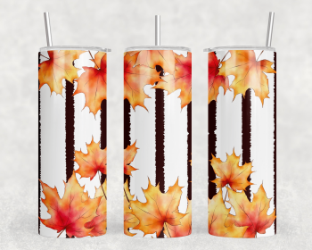 Fall Leaves|Skinny Tumbler|Optional Bluetooth Speaker| Speaker Color Varies (Color: 153021176)