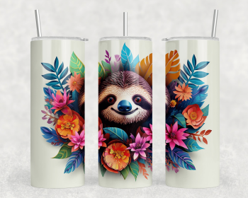 Sloth|Skinny Tumbler|Optional Bluetooth Speaker| Speaker Color Varies (Color: 156918554)