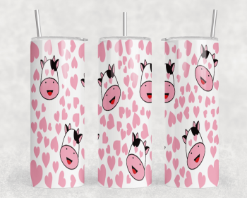 Pink Cows|Skinny Tumbler|Optional Bluetooth Speaker| Speaker Color Varies (Color: 157122172)