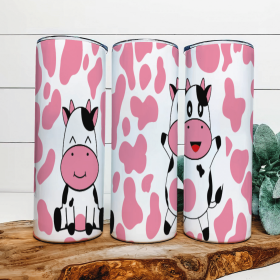 Pink Cows|Skinny Tumbler|Optional Bluetooth Speaker| Speaker Color Varies (Color: 157322171)