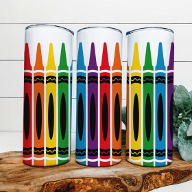 Crayons|Skinny Tumbler|Optional Bluetooth Speaker| Speaker Color Varies (Color: 159121010)