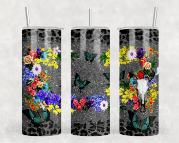 Butterflies|Skinny Tumbler|Optional Bluetooth Speaker| Speaker Color Varies (Color: 162712122)
