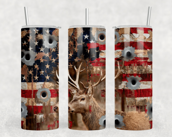Deer Hunting|Skinny Tumbler|Optional Bluetooth Speaker| Speaker Color Varies (Color: 162813431)