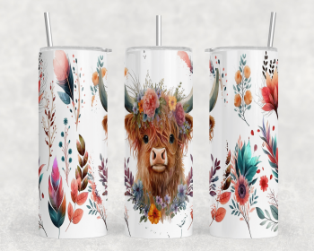 Cute Cow|Skinny Tumbler|Optional Bluetooth Speaker| Speaker Color Varies (Color: 163621030)