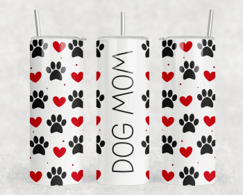 Dog Mom|Skinny Tumbler|Optional Bluetooth Speaker| Speaker Color Varies (Color: 164413580)