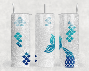 Mermaid Tail|Skinny Tumbler|Optional Bluetooth Speaker| Speaker Color Varies (Color: 169916684)