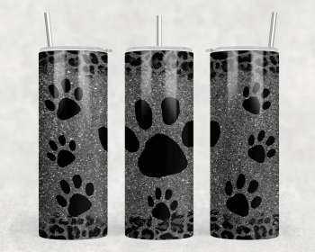 Paw Prints |Skinny Tumbler|Optional Bluetooth Speaker| Speaker Color Varies (Color: 171917482)