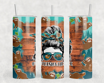 Sloth|Skinny Tumbler|Optional Bluetooth Speaker| Speaker Color Varies (Color: 175318553)