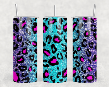 Leopard Print|Skinny Tumbler|Optional Bluetooth Speaker| Speaker Color Varies (Color: 181016285)