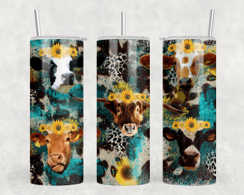 Cows|Skinny Tumbler|Optional Bluetooth Speaker| Speaker Color Varies (Color: 183313145)