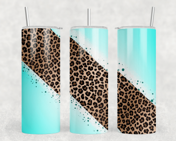 Leopard Print|Skinny Tumbler|Optional Bluetooth Speaker| Speaker Color Varies (Color: 183516284)