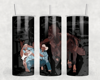 Bulldogging|Skinny Tumbler|Optional Bluetooth Speaker| Speaker Color Varies (Color: 184320741)