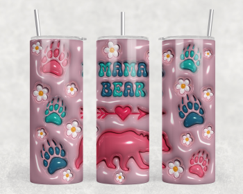 Mama Bear|Skinny Tumbler|Optional Bluetooth Speaker| Speaker Color Varies (Color: 185521882)