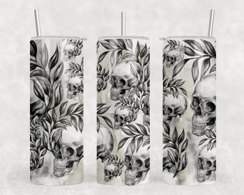 Skulls|Skinny Tumbler|Optional Bluetooth Speaker| Speaker Color Varies (Color: 185818545)