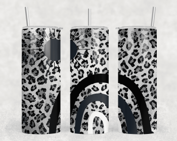 Rainbow Leopard Print|Skinny Tumbler|Optional Bluetooth Speaker| Speaker Color Varies (Color: 186017948)