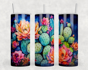 Cactus|Skinny Tumbler|Optional Bluetooth Speaker| Speaker Color Varies (Color: 188720829)