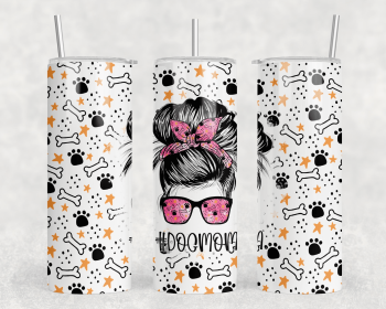 Dog Mom|Skinny Tumbler|Optional Bluetooth Speaker| Speaker Color Varies (Color: 190513576)