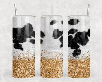 faux cowhide faux glitter|Skinny Tumbler|Optional Bluetooth Speaker| Speaker Color Varies (Color: 191313998)