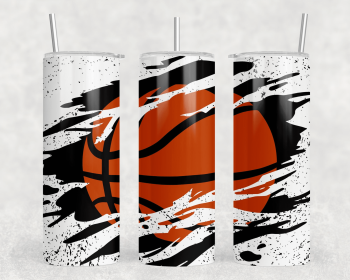 Basketball|Skinny Tumbler|Optional Bluetooth Speaker| Speaker Color Varies (Color: 192111656)