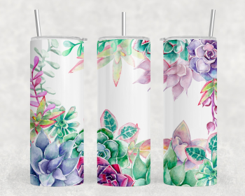 Succulents|Skinny Tumbler|Optional Bluetooth Speaker| Speaker Color Varies (Color: 193522453)