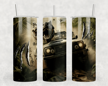 Dinosaur|Skinny Tumbler|Optional Bluetooth Speaker| Speaker Color Varies (Color: 194421099)