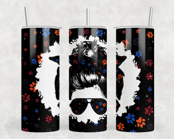 Paw Prints |Skinny Tumbler|Optional Bluetooth Speaker| Speaker Color Varies (Color: 201922129)