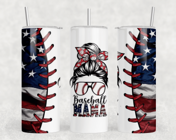 Baseball Mama |Skinny Tumbler|Optional Bluetooth Speaker| Speaker Color Varies (Color: 203620609)