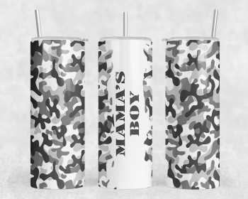 Mama's Boy Camo |Skinny Tumbler|Optional Bluetooth Speaker| Speaker Color Varies (Color: 207316555)