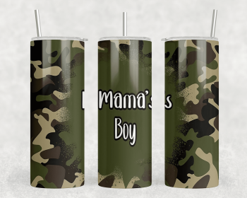 Mama's Boy Camo |Skinny Tumbler|Optional Bluetooth Speaker| Speaker Color Varies (Color: 207421906)