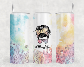 Mom Life|Skinny Tumbler|Optional Bluetooth Speaker| Speaker Color Varies (Color: 215116804)