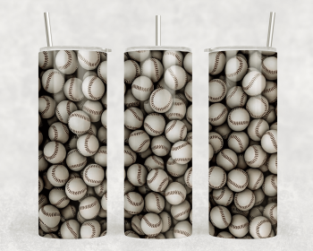 Baseball|Skinny Tumbler|Optional Bluetooth Speaker| Speaker Color Varies (Color: 215620627)