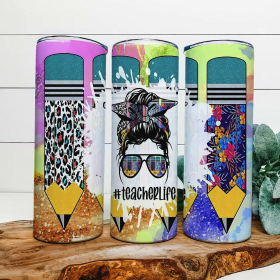 Teacher Life|Skinny Tumbler|Optional Bluetooth Speaker| Speaker Color Varies (Color: 216822573)