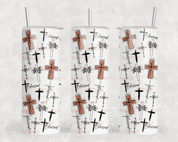 Crosses|Skinny Tumbler|Optional Bluetooth Speaker| Speaker Color Varies (Color: 220613195)