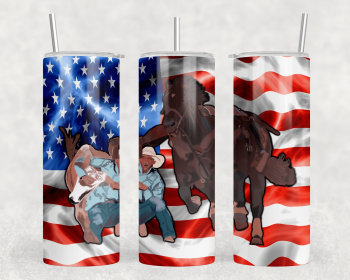 Bulldogging|Skinny Tumbler|Optional Bluetooth Speaker| Speaker Color Varies (Color: 221012077)