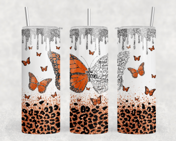 Butterfly Bull Skull|Skinny Tumbler|Optional Bluetooth Speaker| Speaker Color Varies (Color: 221312128)