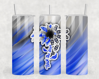 Back The Blue|Skinny Tumbler|Optional Bluetooth Speaker| Speaker Color Varies (Color: 225320589)