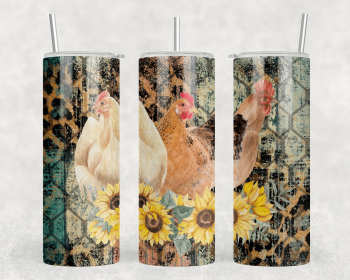 Chickens|Skinny Tumbler|Optional Bluetooth Speaker| Speaker Color Varies (Color: 231012623)