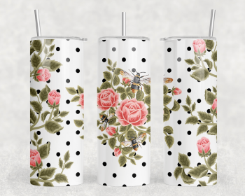 Roses|Skinny Tumbler|Optional Bluetooth Speaker| Speaker Color Varies (Color: 232118176)