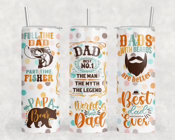 Dad|Skinny Tumbler|Optional Bluetooth Speaker| Speaker Color Varies (Color: 233821049)