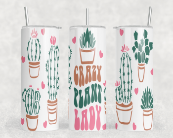 Crazy Plant Lady|Skinny Tumbler|Optional Bluetooth Speaker| Speaker Color Varies (Color: 235713180)