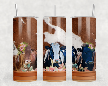 Cows|Skinny Tumbler|Optional Bluetooth Speaker| Speaker Color Varies (Color: 236113144)