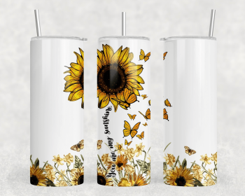 Sunflower|Skinny Tumbler|Optional Bluetooth Speaker| Speaker Color Varies (Color: 236522519)