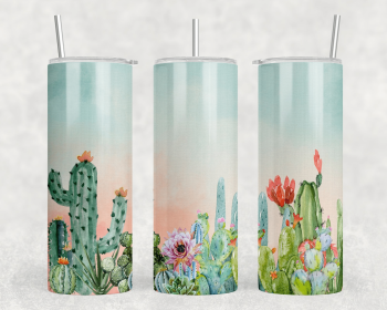 Cactus|Skinny Tumbler|Optional Bluetooth Speaker| Speaker Color Varies (Color: 238112443)